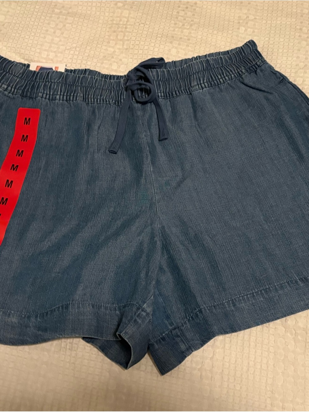 Hilary Radley Navy High-Waist Drawstring Shorts
